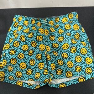art class Kids Swim Trunks - Blue and Yellow Smiley Design